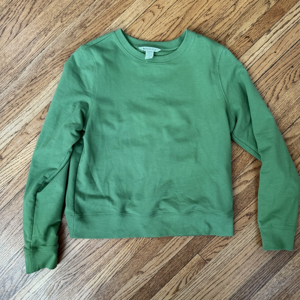 Athleta Kelly Green Crewneck Sweatshirt Size SP